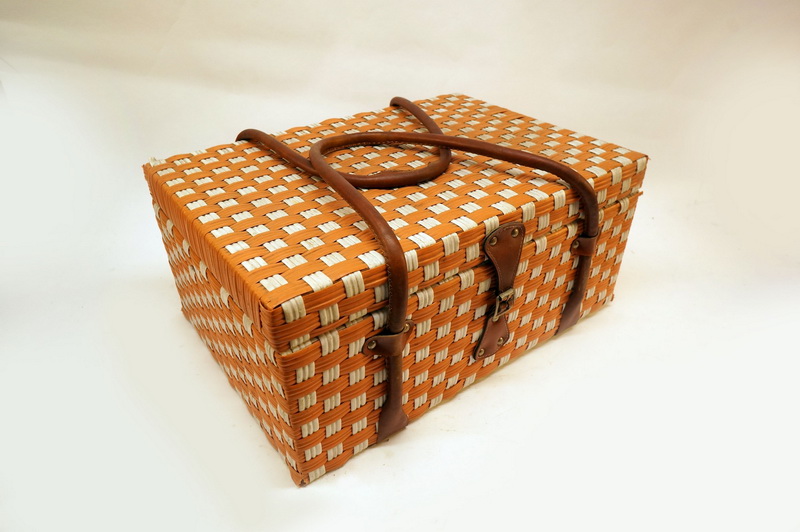 cesto pic-nic madera plastico 22x50x34 1u